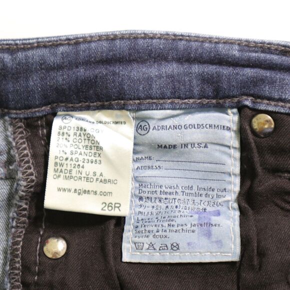 AG Adriano Goldschmied Size 26 Legging Ankle Super Skinny Jeans Blue - Picture 8 of 9